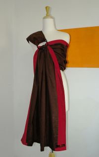 Ring Sling SARAH (BROWN/RED)